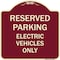 Signmission For Electrical Cars Reserved Parking Electric Vehicles Heavy-Gauge Alum, 18" x 18", BU-1818-23948 A-DES-BU-1818-23948 - alternate 1